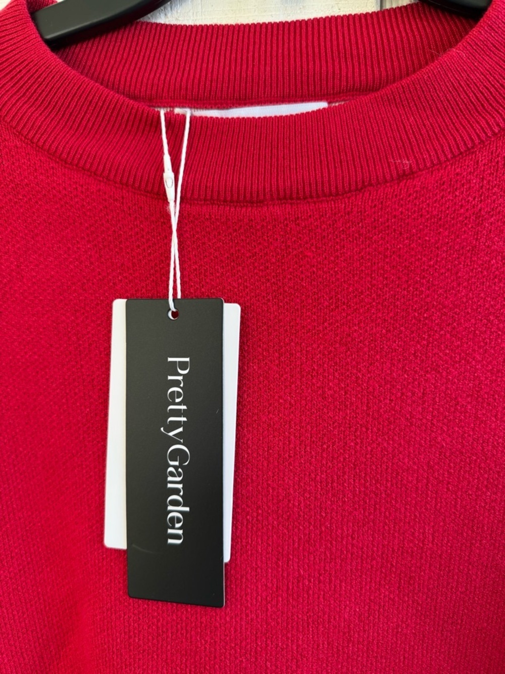 PrettyGarden Women’s Red Bow Knit Pull Over Sweater NWT Size Large - Picture 4 of 6